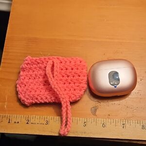 Handcrafted Pink Crocheted Airpod Pouch